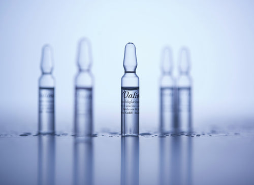 Skincare ampoule serum vials